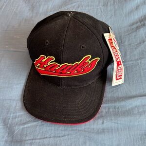 VTG NBA Atlanta Hawks Script Snapback Hat 90s American Needle NEW NWT CAP
